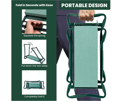 Cleangly Garden Kneeler and Seat with Tool Bag